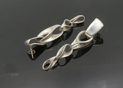RLM STUDIO 925 Silver & 14K GOLD  Vintage Shiny Heavy Dangle Earrings  EG9882