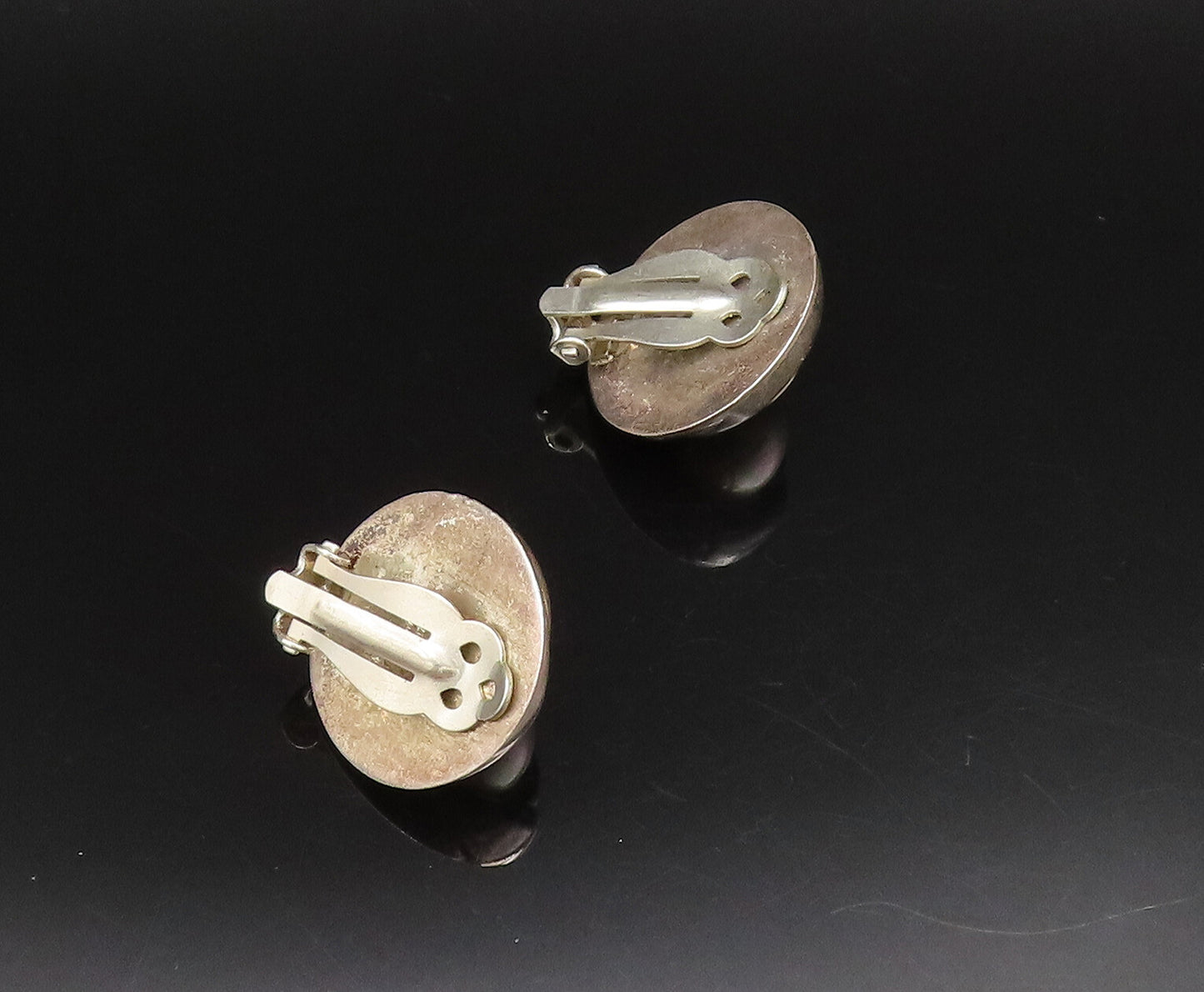 BARRA 925 Silver  Vintage Minimal Freshwater Pearl Clip Back Earrings  EG12232