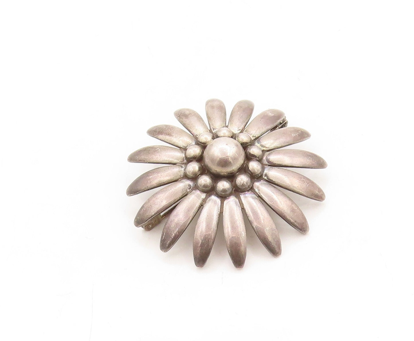 925 Sterling Silver Vintage Brooch Pin HERMANN SIERSBOL DENMARK Flower  BP11308
