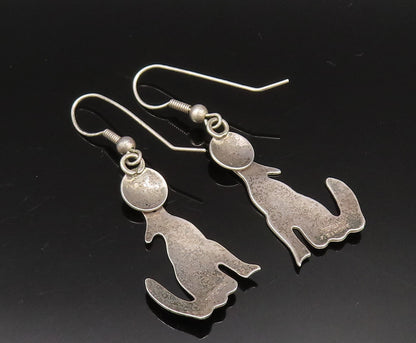 F. RAMONE NAVAJO 925 Silver  Vintage Howling Wolf & Moon Earrings  EG11904