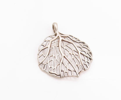 925 Sterling Silver Vintage Pendant Upside Down Tree Of Life Cutout  PT24576