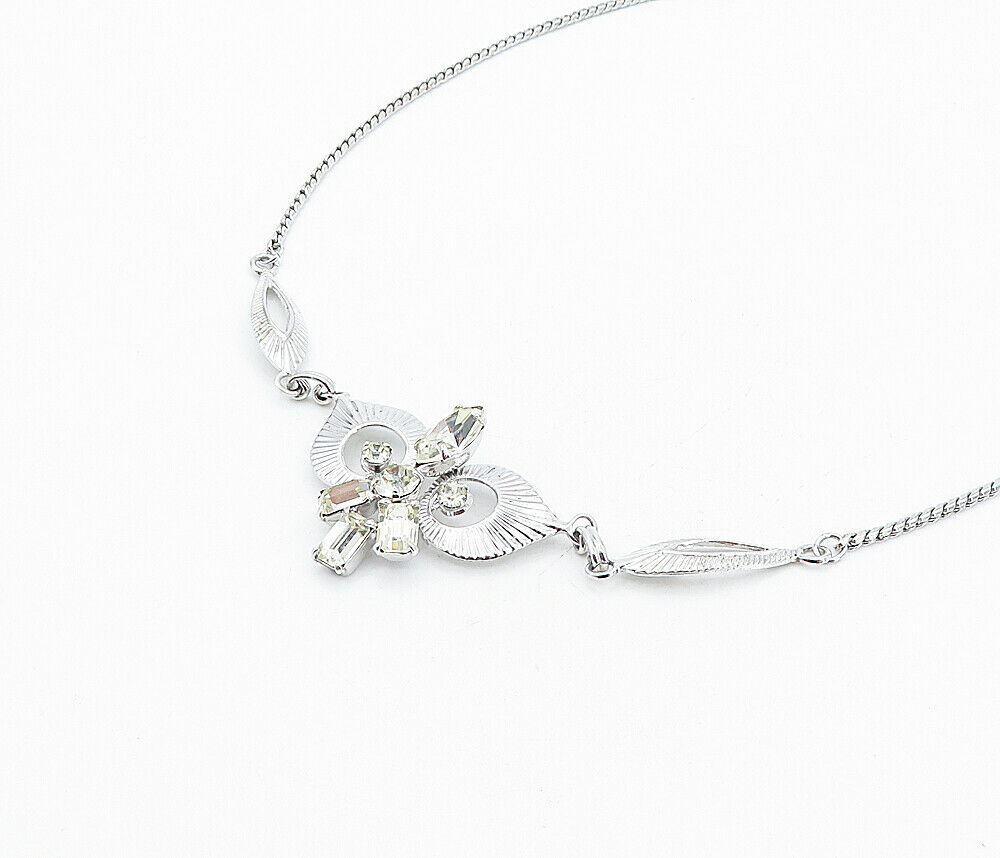 LORAN SIM 925 Silver  Yellow Cubic Zirconia Shiny Twist Chain Necklace  NE1386