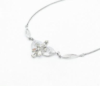 LORAN SIM 925 Silver  Yellow Cubic Zirconia Shiny Twist Chain Necklace  NE1386