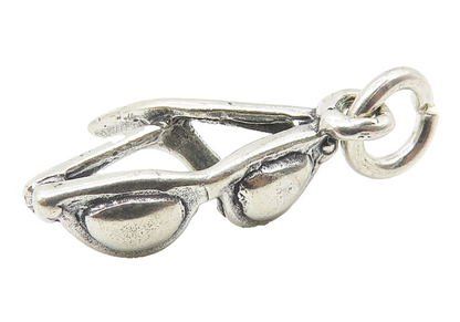 925 Sterling Silver  Vintage Petite Sunglasses Motif Drop Pendant  PT8456