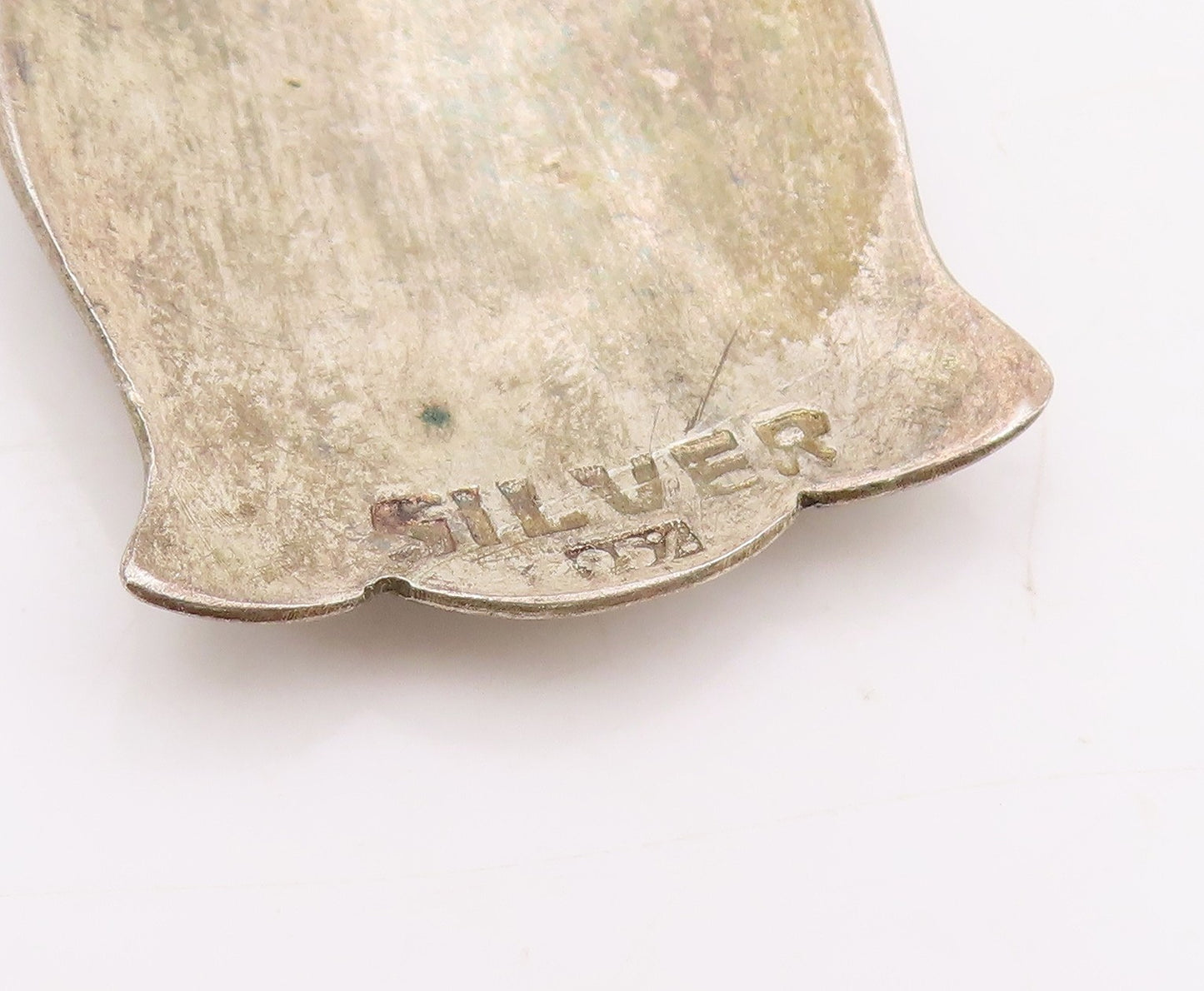925 Sterling Silver Vintage Pendant Intricate Floral Leaf Motif Charm  PT25588