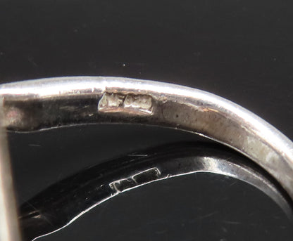 925 Silver  Vintage Fashionable Minimalist Open Love Heart Ring Sz 7  RG25733