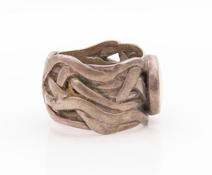 925 Sterling Silver Vintage Ring SILPADA Mother Of Pearls Brutalist Sz 8 RG33392