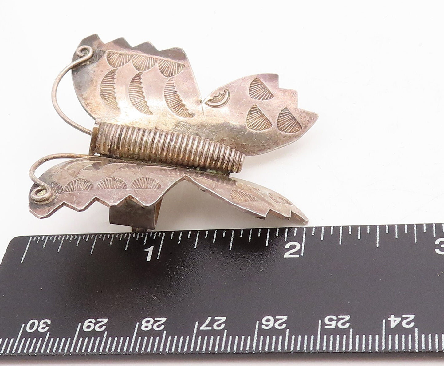 925 Sterling Silver Vintage Brooch Designer 3D Cutout Butterfly  BP11498