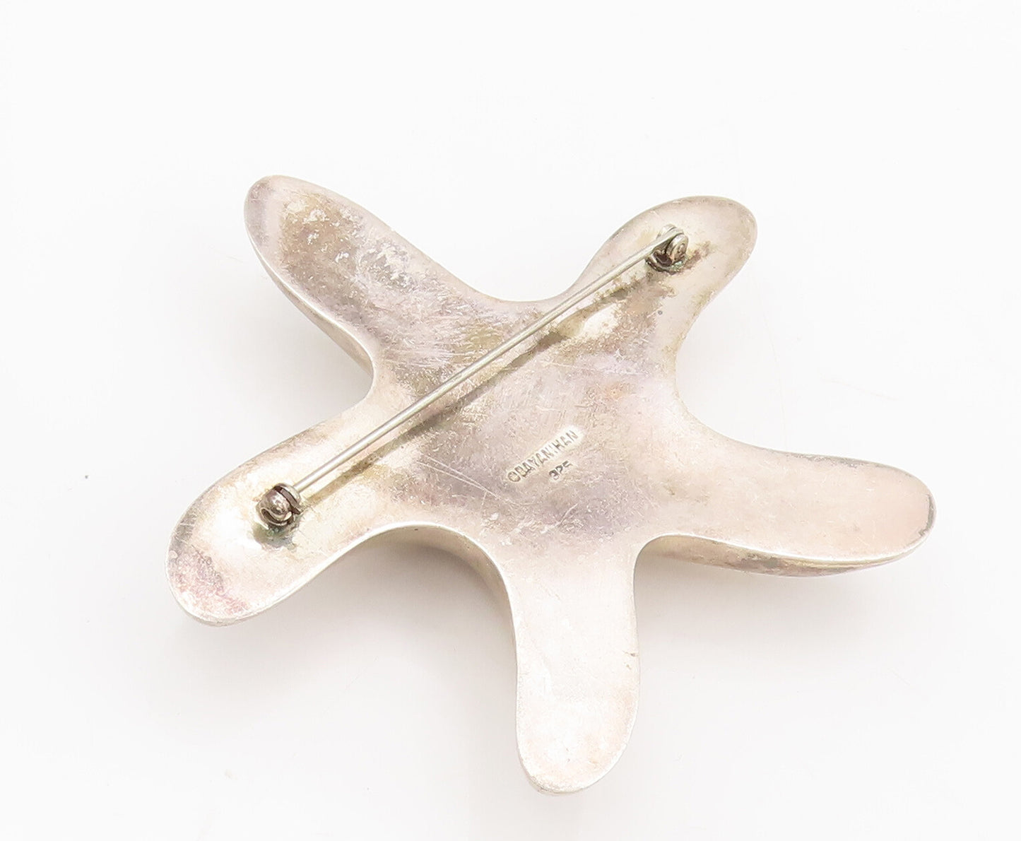 BAYANIHAN 925 Sterling Silver  Vintage Solid Dancing Star Brooch Pin  BP10506