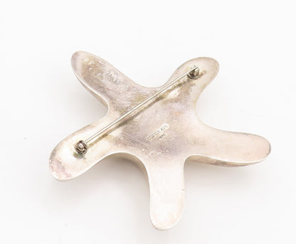 BAYANIHAN 925 Sterling Silver  Vintage Solid Dancing Star Brooch Pin  BP10506