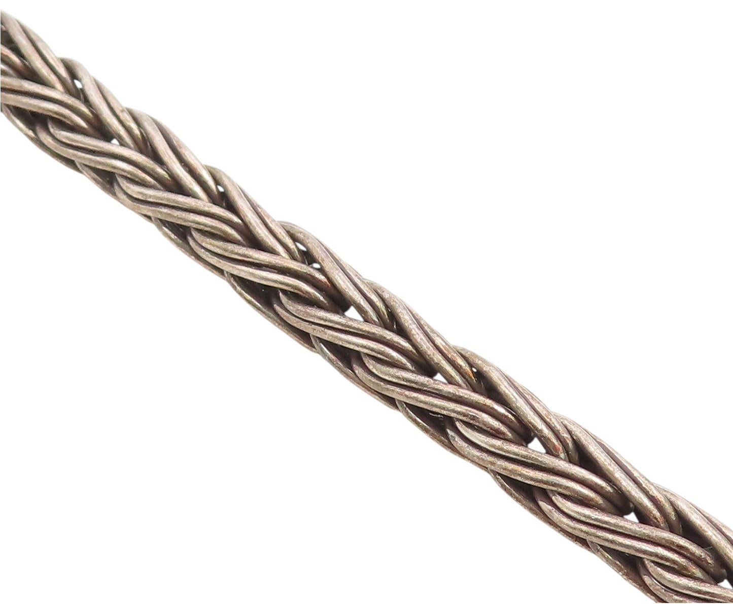 925 Sterling Silver Vintage Bracelet Classic Braided Spiga Chain Design  BT12050