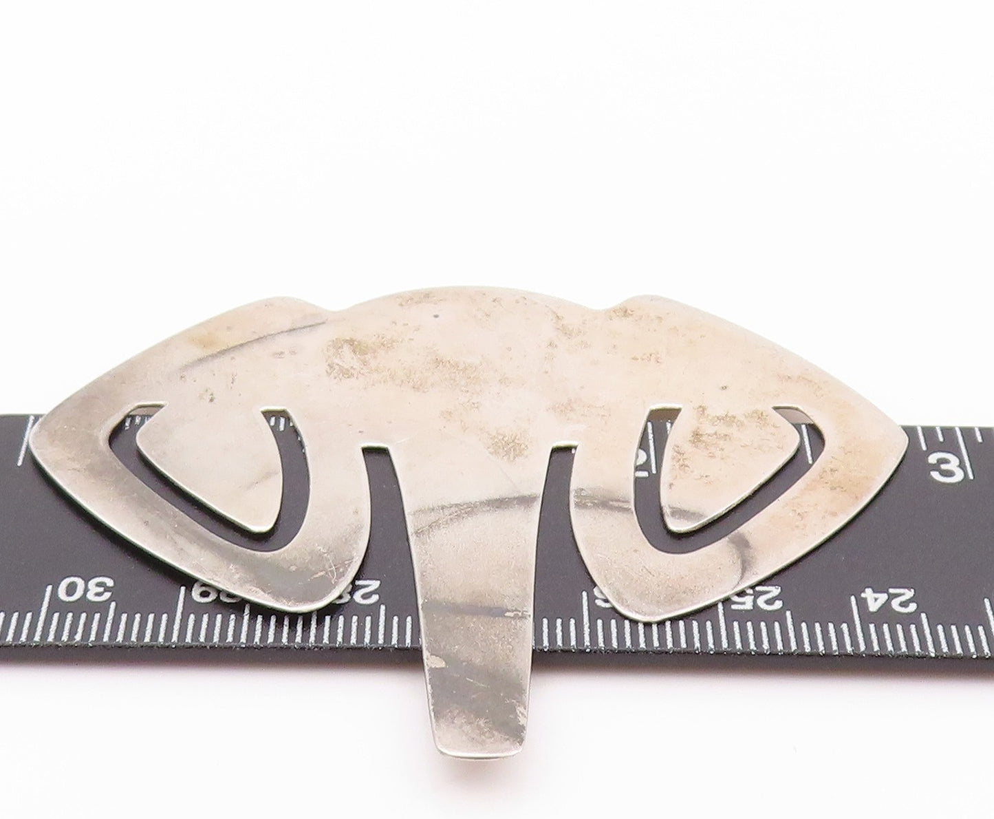 925 Sterling Silver Vintage Book Mark Designer Elephant Head Cutout  TR3936