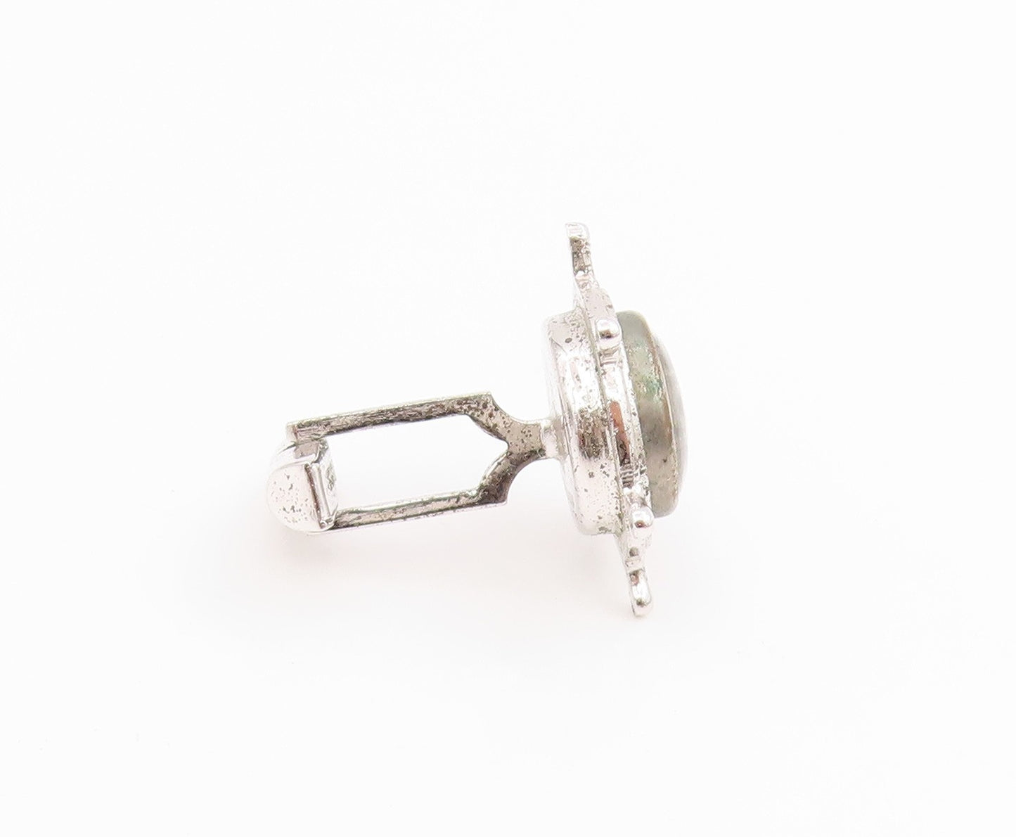 925 Sterling Silver Vintage Cufflinks HIS LORDSHIP Compass & Marine Wheel TR4152