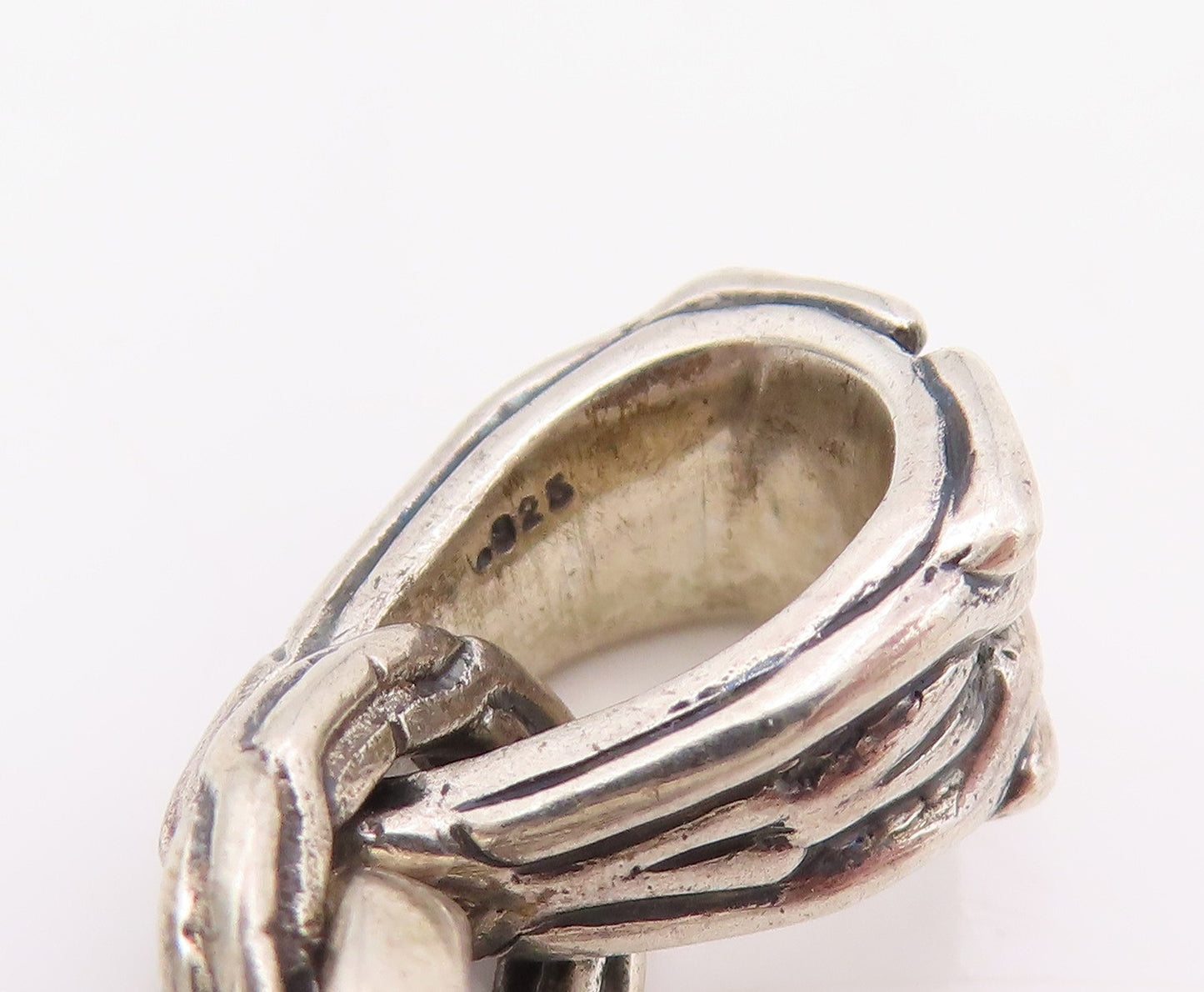 925 Sterling Silver Vintage Pendant Modernist Intricate Celtic Knot  PT25518