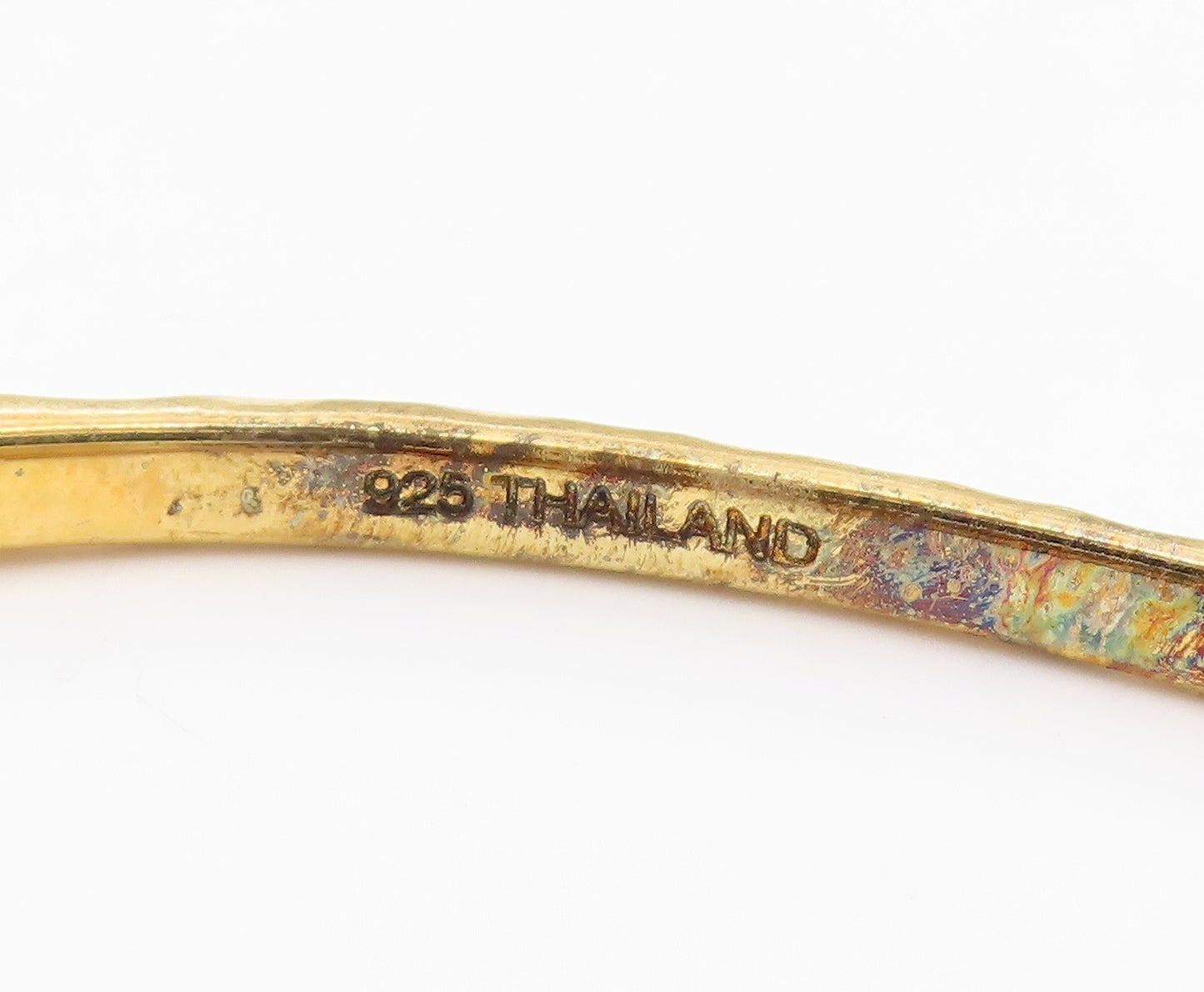925 Sterling Silver Vintage Bracelet MICHAEL DAWKINS Gold Plated Bangle  BT11495