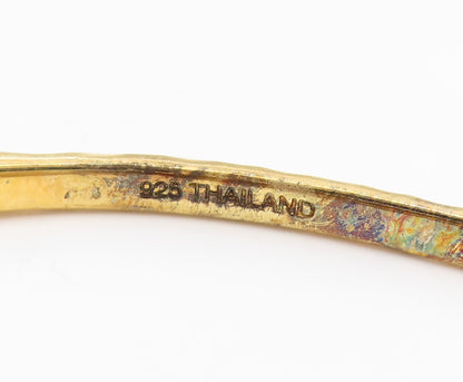 925 Sterling Silver Vintage Bracelet MICHAEL DAWKINS Gold Plated Bangle  BT11495