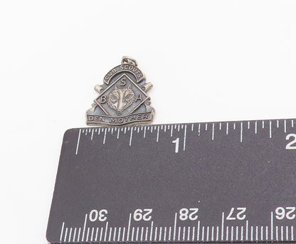925 Sterling Silver Vintage Pendant Wolf Head Embalm Cub Scouts  PT24381