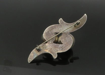 MEXICO 925 Sterling Silver  Vintage Heavy Hollow Spheres Brooch Pin  BP8363