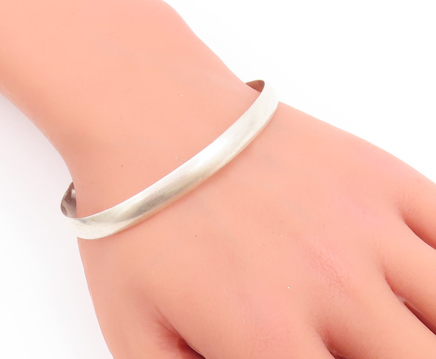 18k Gold 925 Sterling Silver Vintage Bracelet Trible Design Carved Cuff  BT10470