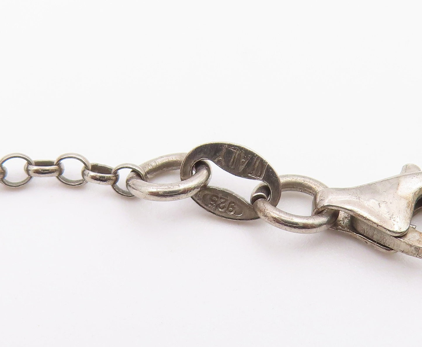 925 Silver  Vintage Rose Plated Graduated Textured Circle Necklace  NE3852