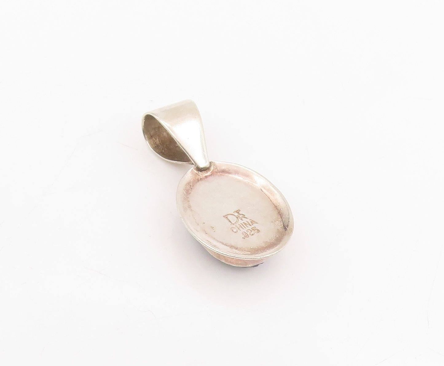 925 Sterling Silver Vintage Pendant DTR JAY KING Drusy Quartz Charm  PT25729
