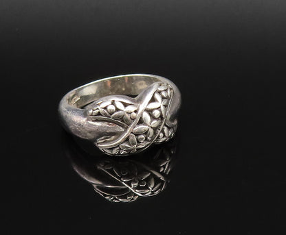 925 Sterling Silver  Vintage Butterfly Motif X Crisscross Ring Sz 7  RG25828
