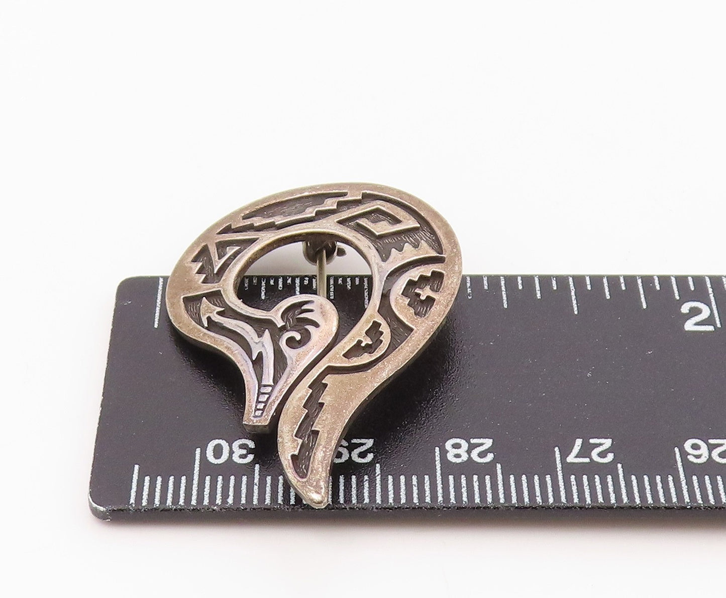 925 Sterling Silver Vintage Brooch Pin JAMES ROGERS Geometric Bird  BP12544