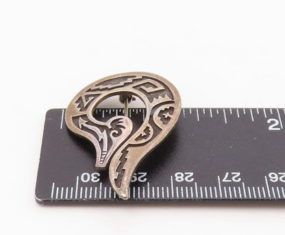 925 Sterling Silver Vintage Brooch Pin JAMES ROGERS Geometric Bird  BP12544