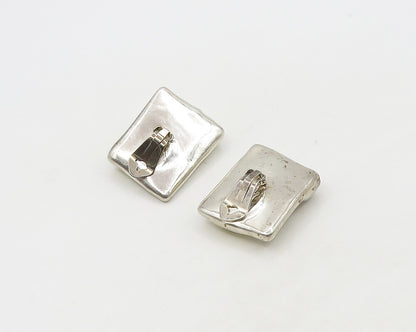 ISRAEL 925 Sterling Silver  Vintage Shiny Artistic Non Pierce Earrings  EG9121