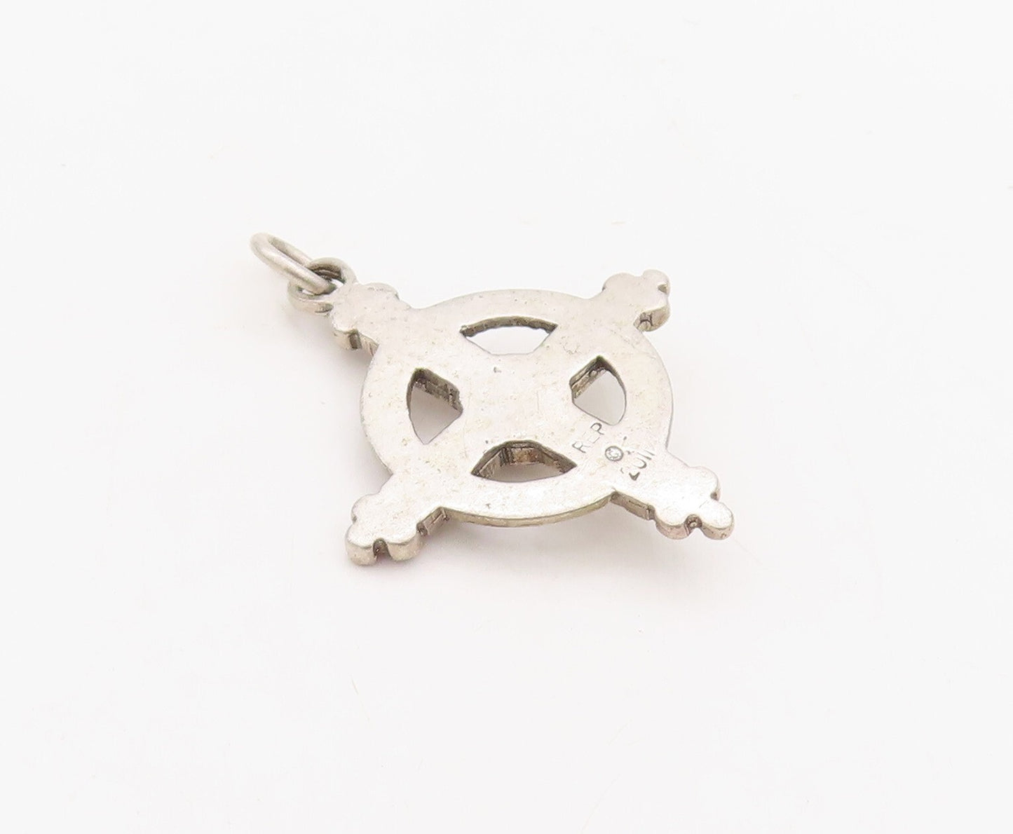 925 Sterling Silver Vintage Pendant Antique Trible Design Cutout  PT23678