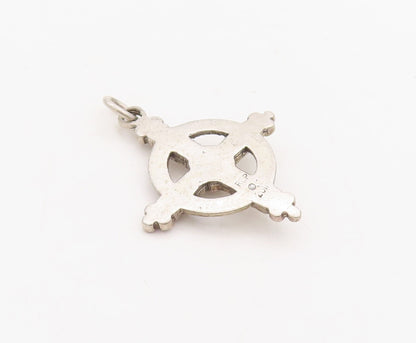 925 Sterling Silver Vintage Pendant Antique Trible Design Cutout  PT23678
