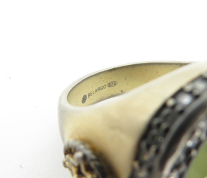 BELARGO 925 Sterling Silver  Vintage Faceted Topaz Cocktail Ring Sz 6  RG5327