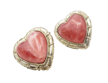 925 Sterling Silver  Vintage Love Heart Shaped Quartz Drop Earrings  EG6446