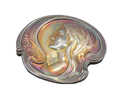 LUNT 925 Sterling Silver  Vintage Mother's Day 1973 Shiny Brooch Pin  BP8566