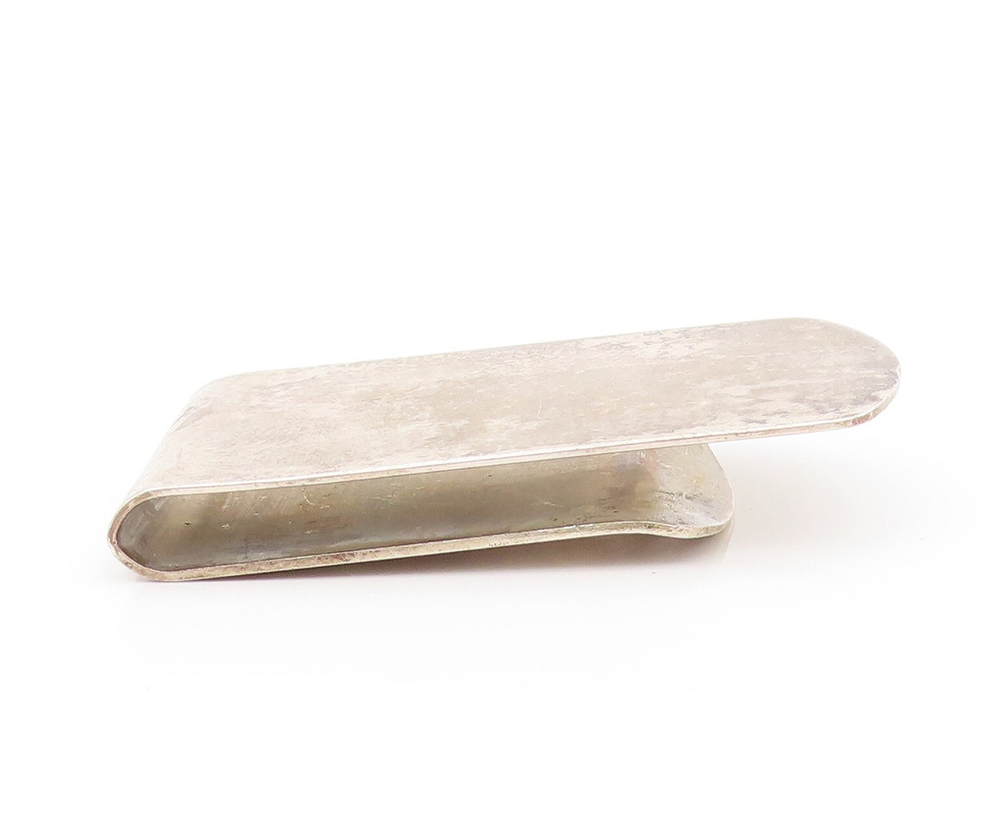 925 Sterling Silver Vintage Money Clip REED & BARTON Dark Tone Minimalis  TR3851