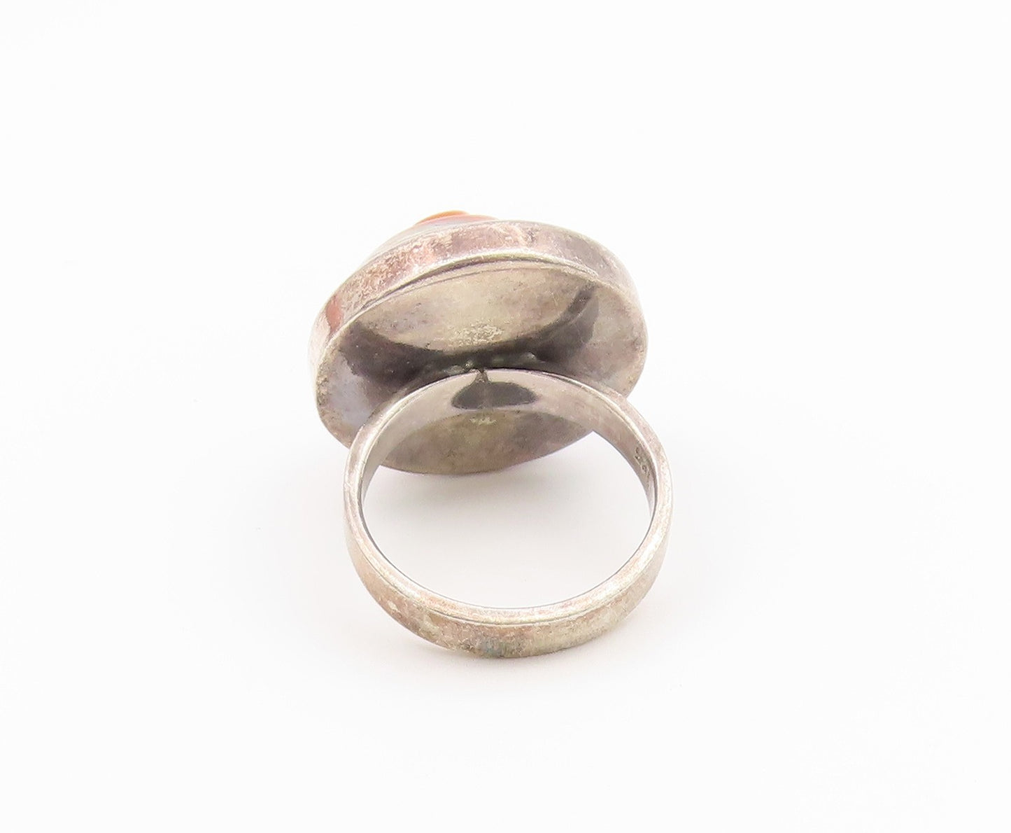 925 Sterling Silver Vintage Ring Modernist Spiral Shell Band  Sz 7  RG36792