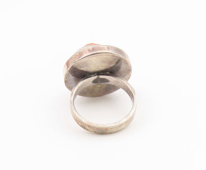 925 Sterling Silver Vintage Ring Modernist Spiral Shell Band  Sz 7  RG36792