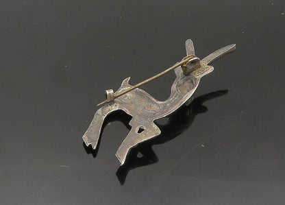 MEXICO 925 Sterling Silver  Vintage Antique Gazelle Animal Brooch Pin  BP8079