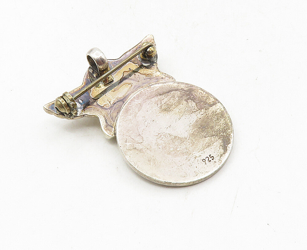 925 Sterling Silver  Vintage Shiny Baby Angel Smooth Brooch Pin  BP3521