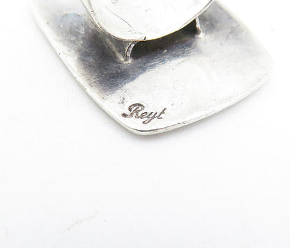 REYT 925 Sterling Silver  Vintage Raised Pattern Cocktail Ring Sz 7.5  RG4317