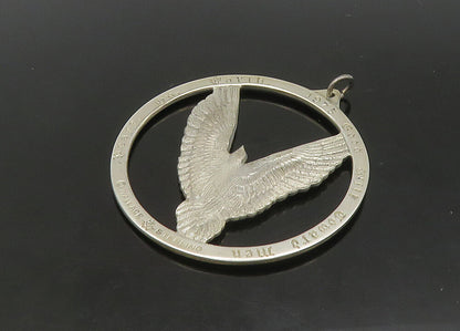 WALLACE 925 Silver  Vintage Peace On Earth Good Will Dove Pendant  PT18860