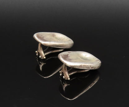 RLM 925 Silver  Vintage Minimalist Concave Non Pierced Earrings  EG12015