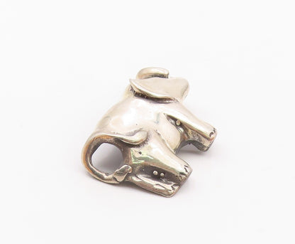MEXICO 925 Sterling Silver  Vintage Shiny Elephant Motif Pendant  PT15293
