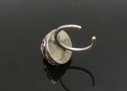 925 Silver  Vintage Black Onyx Adjustable Cocktail Ring Sz 8 (OPENS)  RG22954
