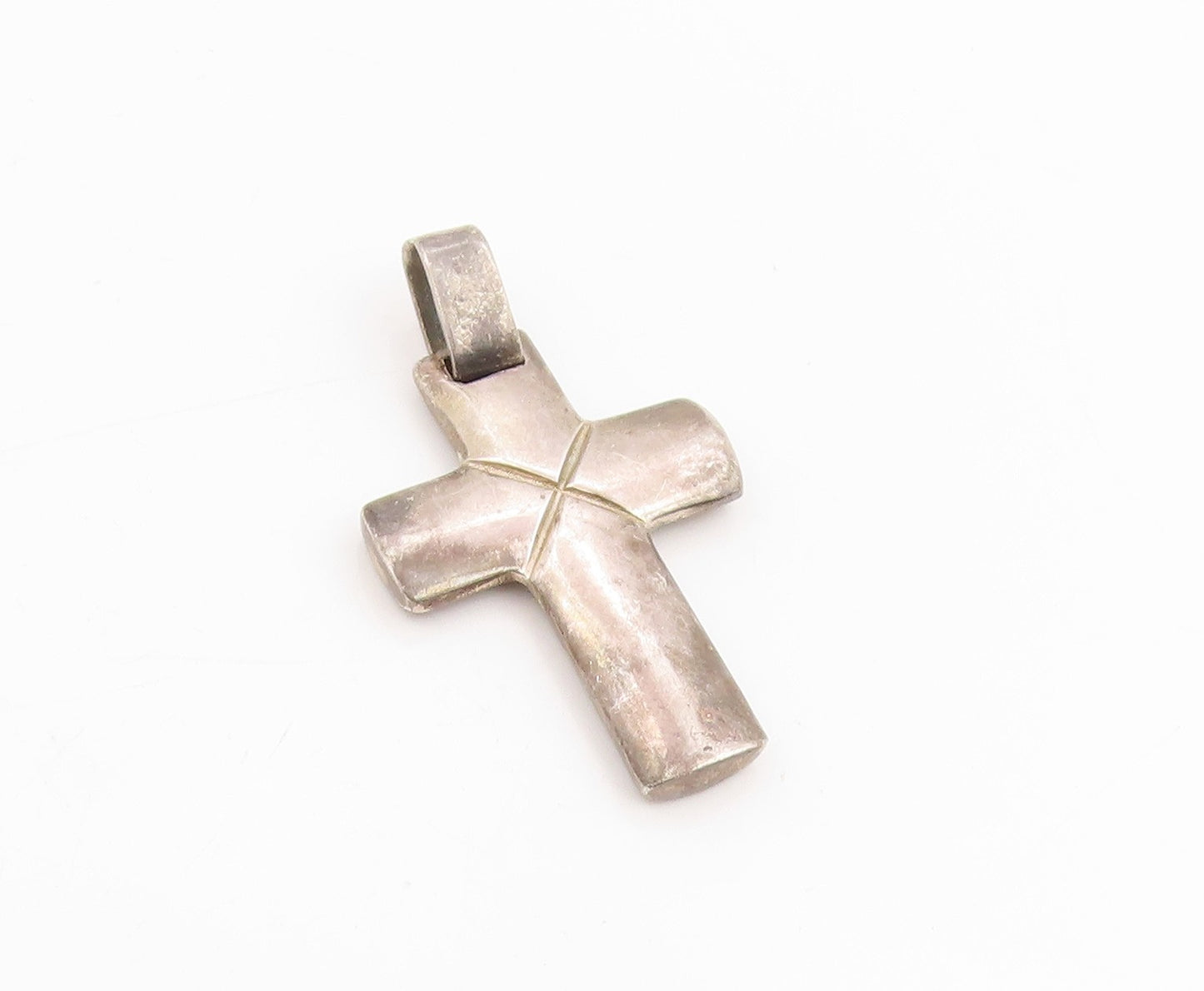 925 Sterling Silver Vintage Pendant Solid Coptic Religious Cross Charm  PT25283