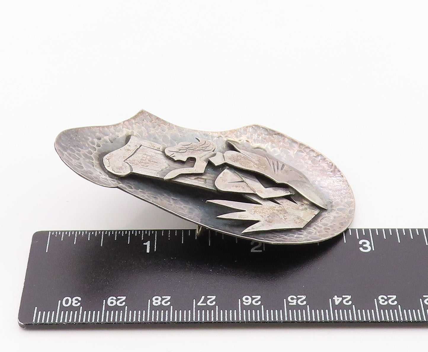 925 Sterling Silver Vintage Brooch Pin BEZALEL ISRAEL Figural Folk Art  BP12560