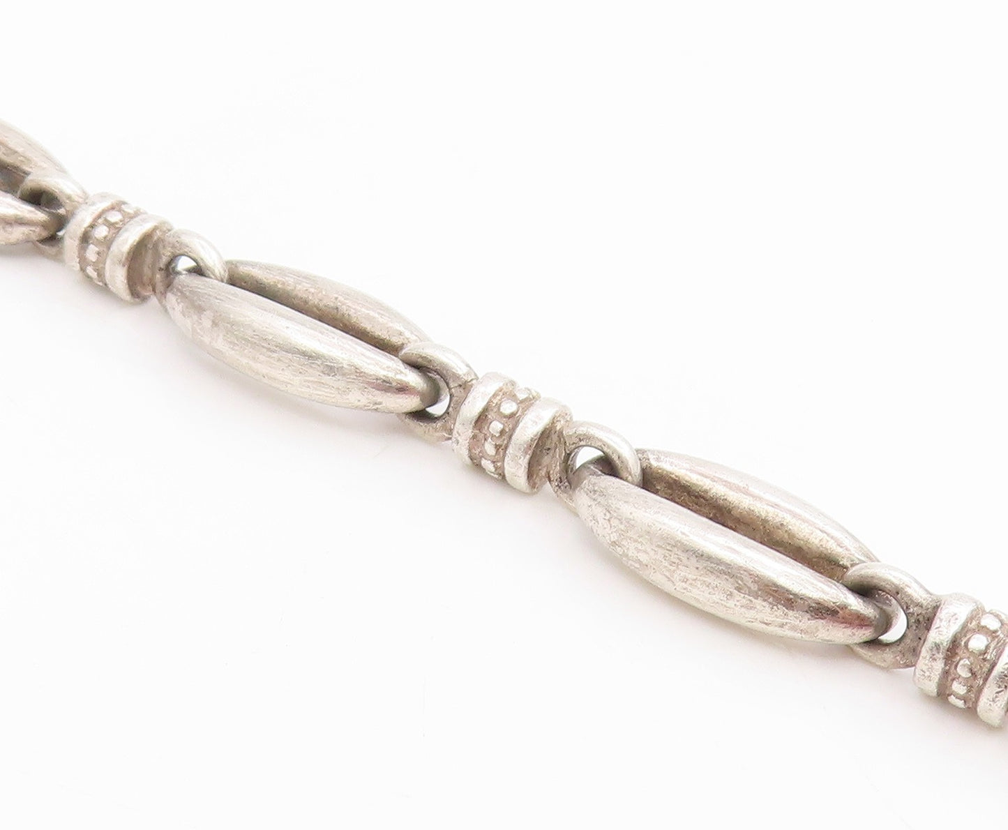 925 Sterling Silver Vintage Bracelet Elegant Oval Link Statement Chain  BT11674