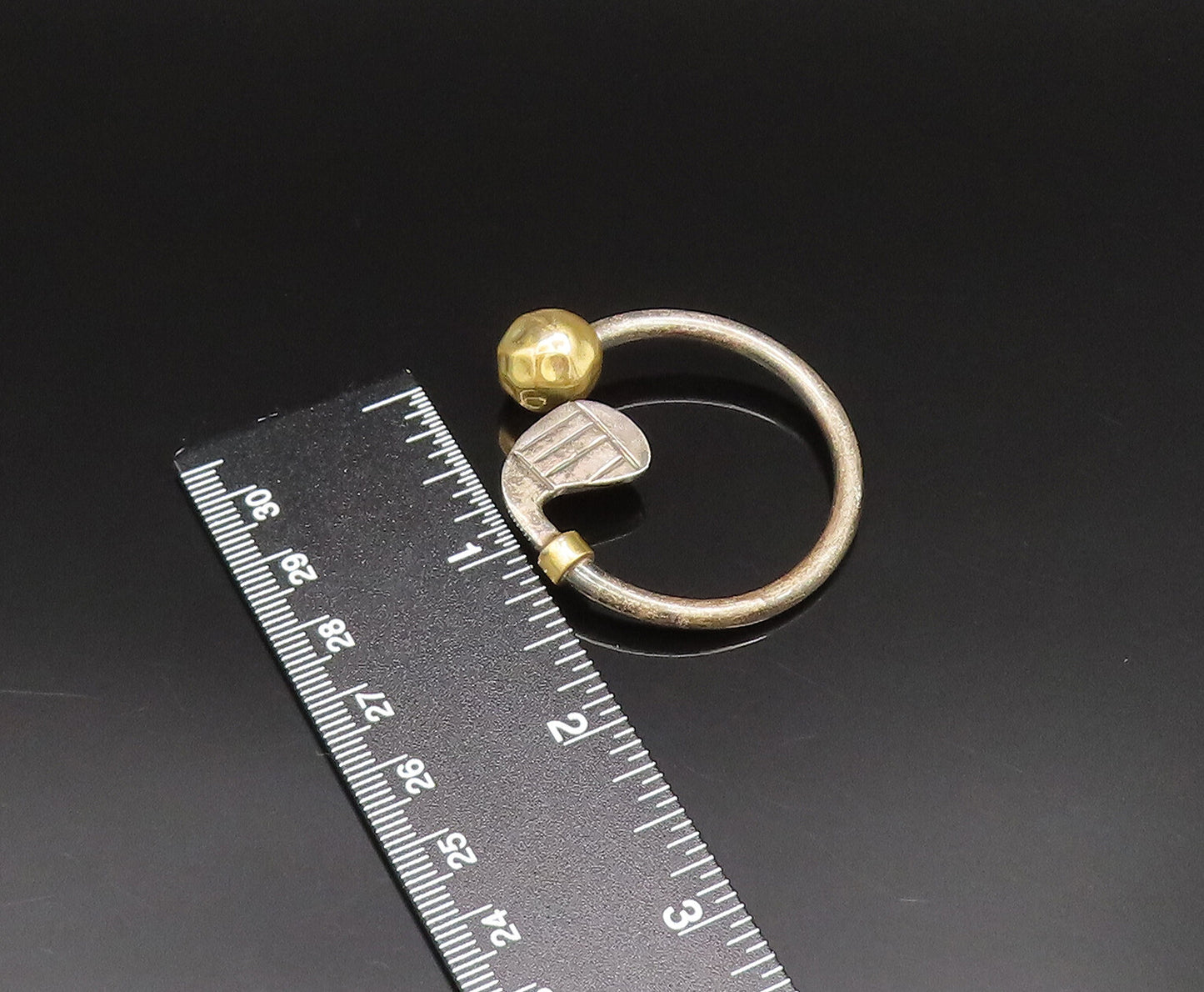 MEXICO 925 Silver  Vintage Golf Club & Screw Off Golf Ball Key Ring   TR3379