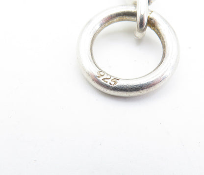 925 Sterling Silver  Vintage Musical Instrument Charmed Chain Bracelet  BT1973