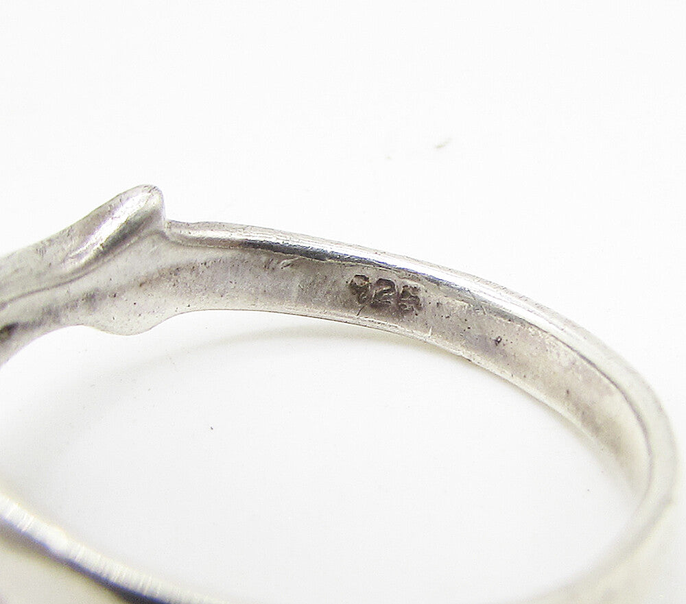 925 Sterling Silver  Vintage Jumping Dolphins Band Ring Sz 7  RG3356